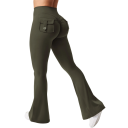 Pantalones elásticos de mujer con cinturilla elástica Bolsillos laterales Largo de tobillo ensanchado Pantalones elegantes y cómodos para uso diario 7