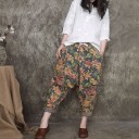Pantalones harén de mujer con flores 5