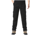 Pantalones holgados de algodón para hombre, pantalones tácticos para exteriores con cintura elástica y bolsillos grandes, pantalones de trabajo cómodos. 4