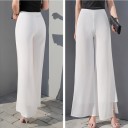 Pantalones holgados de mujer con abertura 4
