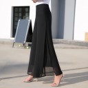 Pantalones holgados de mujer con abertura 3