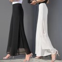 Pantalones holgados de mujer con abertura 1