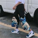 Pantalones holgados de mujer con estampado 4