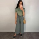 Pantalones holgados de mujer con lazo 2