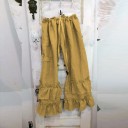 Pantalones holgados de mujer con volantes 7