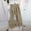 Pantalones holgados de mujer con volantes 8