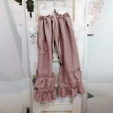 Pantalones holgados de mujer con volantes 4