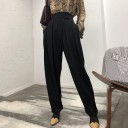 Pantalones largos de cintura alta para mujer 4