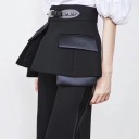 Pantalones largos de mujer con cinturón 1