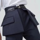 Pantalones largos de mujer con cinturón 5