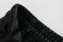 Pantalones negros de piel sintética para mujer A335 4