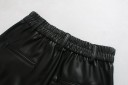 Pantalones negros de piel sintética para mujer A335 5