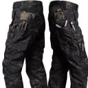 Pantalones tácticos impermeables para hombre, multibolsillos, resistentes, estilo cargo, para exteriores, de material sólido, ropa 6