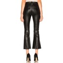 Pantaloni 3/4 da donna a campana in ecopelle 1