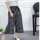 Pantaloni 3/4 de damă cu panglică 5