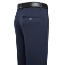 Pantaloni bărbați eleganți cu buzunare Croi drept Elegant Unicolor POLIESTER SPANDEX Pantaloni confortabili pentru bărbați la birou sau la petreceri 4