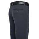 Pantaloni bărbați eleganți cu buzunare Croi drept Elegant Unicolor POLIESTER SPANDEX Pantaloni confortabili pentru bărbați la birou sau la petreceri 7