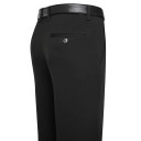 Pantaloni bărbați eleganți cu buzunare Croi drept Elegant Unicolor POLIESTER SPANDEX Pantaloni confortabili pentru bărbați la birou sau la petreceri 1