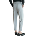 Pantaloni bărbați eleganți cu buzunare Uni Elegant tăietură dreaptă POLIESTER Pantaloni confortabili și stilati pentru bărbați la birou, în birou sau la evenimente festive 2