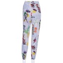 Pantaloni bianchi da donna con stampa A392 2