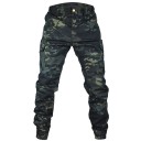 Pantaloni cargo tattici da uomo in camouflage scuro Pantaloni da lavoro all'aperto Pantaloni da trekking con tasche Pantaloni resistenti e comodi 1