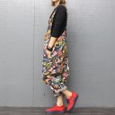 Pantaloni colorati da donna con bretelle 3