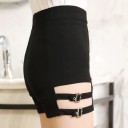 Pantaloni corti da donna con fibbie A714 1