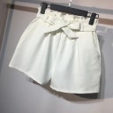 Pantaloni corti da donna con fiocco 6