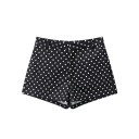 Pantaloni corti da donna con motivo a pois, tasche e passanti per cintura, estivi e per il tempo libero, per l'estate in città e per l'uso 3