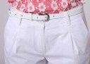 Pantaloni corti da donna in cotone con cintura J1078 8