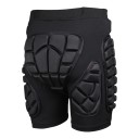 Pantaloni corti da motocross neri con protezioni imbottite sui fianchi e sulle cosce con inserti in rete e ampia vita elastica unisex 3