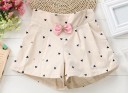 Pantaloni corti da ragazza con cuori e fiocco J887 5