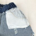 Pantaloni corti da ragazza con pizzo J1267 5