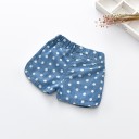 Pantaloni corti da ragazza con pois - Blu 1