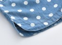 Pantaloni corti da ragazza con pois - Blu 4