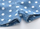 Pantaloni corti da ragazza con pois - Blu 5