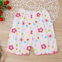 Pantaloni corti da ragazza con stampa di fiori 1