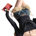 Pantaloni Corti Donna Basso Pieghe Djean Blu Con Fiocchi Pelliccia Sulle Gambe Con Tasche Cotone Denim Pantaloni Corti Estivi Moda 4