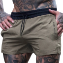 Pantaloni corti estivi da fitness da uomo Pantaloni sportivi da corsa leggeri Pantaloni da allenamento traspiranti con cordoncino Taglio informale e ampio 4