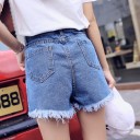 Pantaloni corti in denim da donna con bottoni Gisela 4