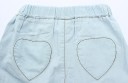 Pantaloni corti in denim per ragazze - Blu chiaro 9
