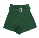 Pantaloni corti moda donna con vita alta 4