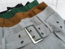Pantaloni corti moda donna con vita alta 6