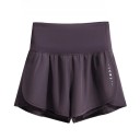 Pantaloni Corti Sportivi Donna Alta Vita Con Tasche Monocromatici In Poliestere Spandex Pantaloni Corti Funzionali Elastici Per Corsa Fitness 12