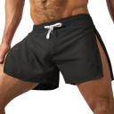 Pantaloni corti sportivi estivi da uomo Asciugatura rapida Traspiranti Allontanamento dell'umidità Coulisse Cerniera laterale Materiale leggero per allenamento e tempo libero 1