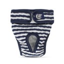 Pantaloni cu dungi pentru câini Mărimea L Circumferința taliei 35-45 cm Pantaloni igienici lavabili Talie reglabilă Respirabil confortabil 4