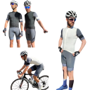 Pantaloni da ciclismo da uomo con bretelle e spalline in rete in elastan lycra taglio ergonomico per una guida confortevole in bicicletta 6