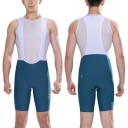 Pantaloni da ciclismo da uomo con bretelle in rete traspirante nylon elastan elasticizzati taglio corto per ciclismo su strada e ricreativo 3