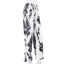 Pantaloni da donna bianco e nero con stampa 2