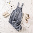 Pantaloni da donna in denim con bretelle A1906 2